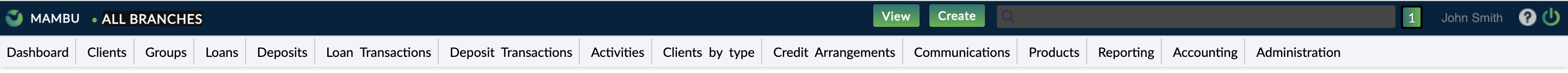 All Branches dropdown